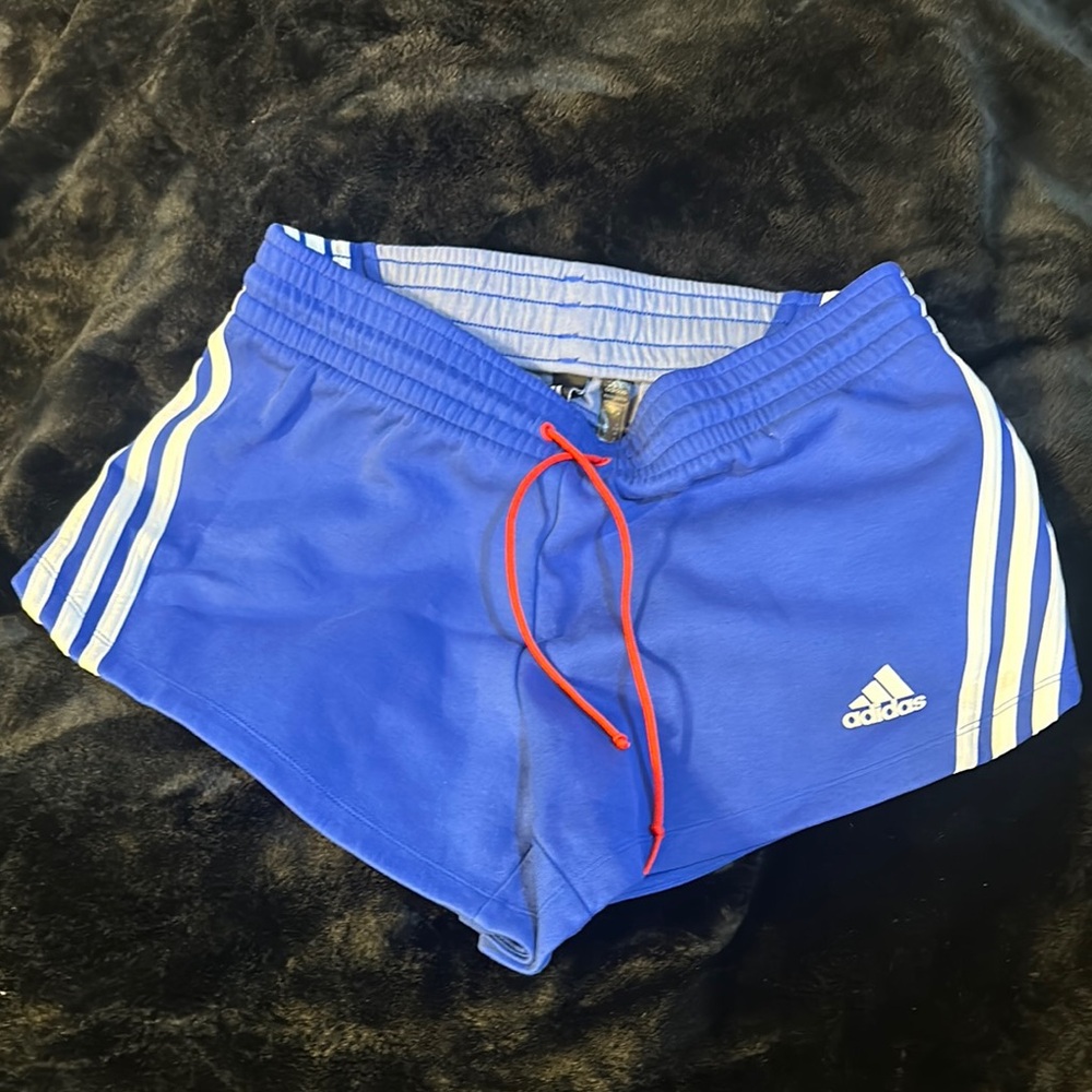 Adidas Royal Blue Shorts with Red Drawstring Size M New